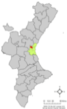 Localización de Paterna Aguas respecto a la Comunidad Valenciana